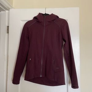 Full zip maroon Athleta hoodie, XS